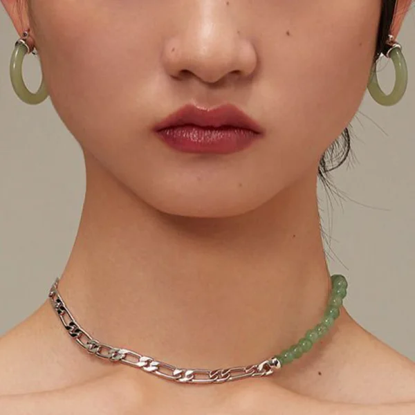 Women's Round Jade Fortune Attracting Earrings