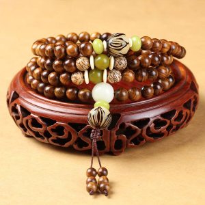 108 Beads Tibetan Rosewood Mala Protection and Calm Bracelet