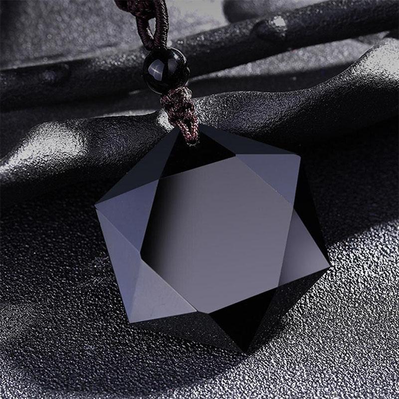 Black Obsidian Talisman Peace Protection Necklace