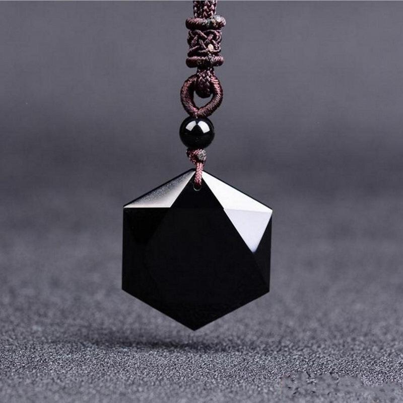 Black Obsidian Talisman Peace Protection Necklace