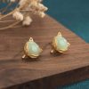Feng Shui Jade Luck Prosperity Earrings