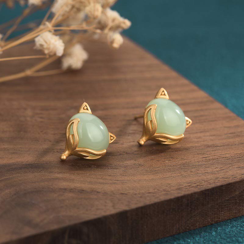 Feng Shui Jade Luck Prosperity Earrings