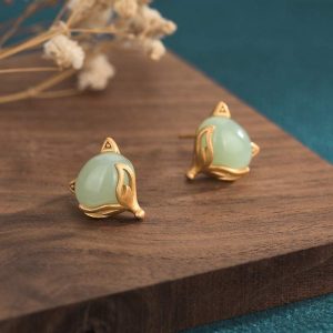Feng Shui Jade Luck Prosperity Earrings