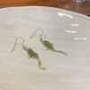 Fish Pattern Jade Luck Dangle Drop Earrings Fish Pattern Jade Luck Dangle Drop Earrings