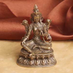 Green Tara Bronze Buddha Statue Ornament Symbolizes Calmness and Hope