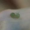 Natural Round Jade Beads Good Luck Stud Earrings