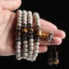 Tibetan Style 108 Beads Tiger Eye Stone Bodhi Mala Bracelet
