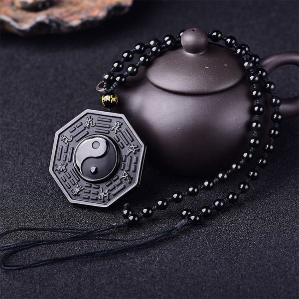 Yin Yang Black Obsidian Energy Healing Necklace