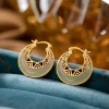 Crescent Moon Jade Prosperity & Abundance Drop Earrings