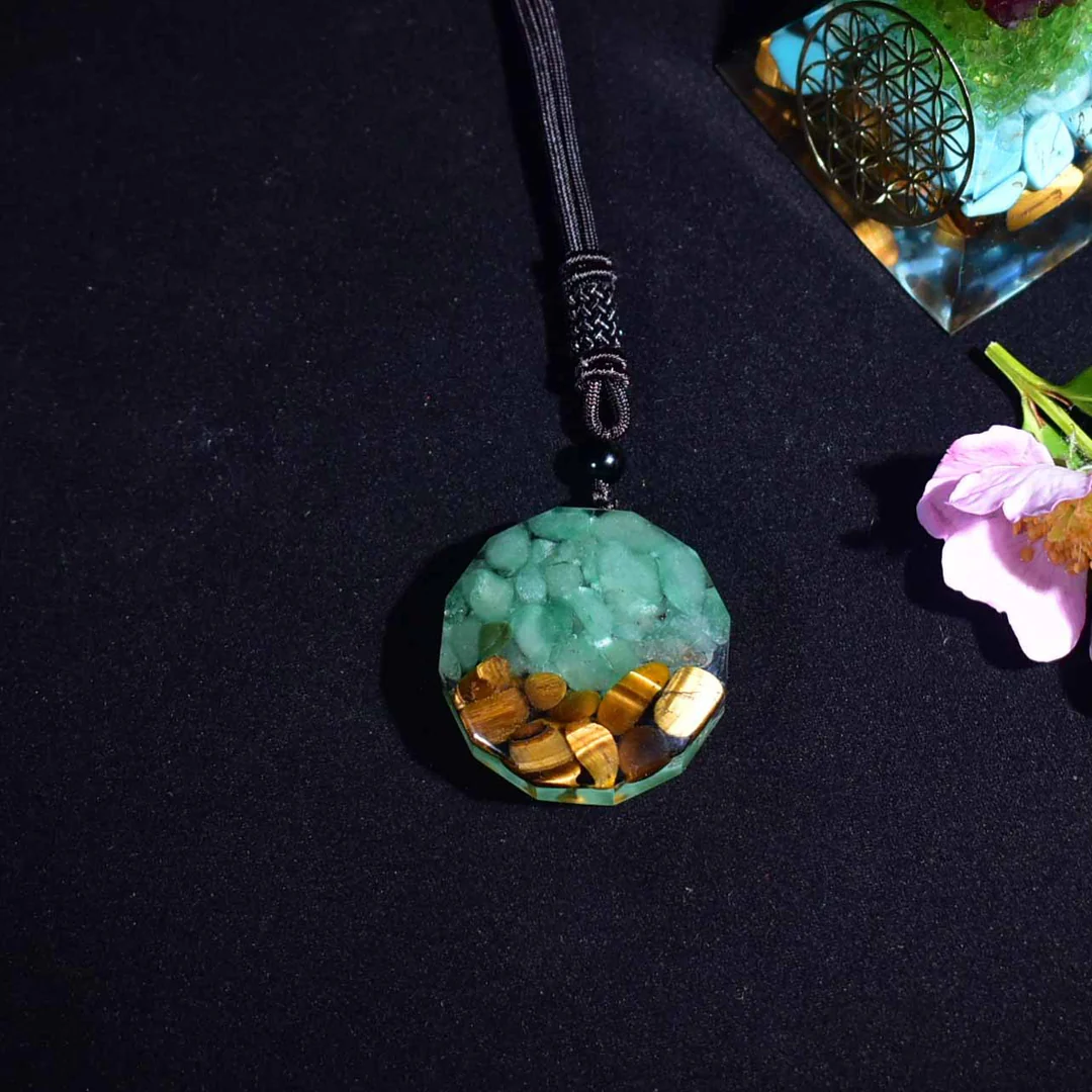 Tree of Life Orgonite Necklace, Relieves Anxiety & Negative Energy