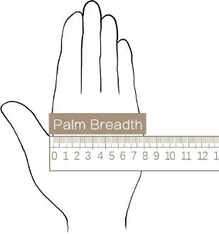 Measure straight across the widest part of the palm with a ruler to find bangle inner diameter